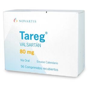 Tareg Valsartan 80 mg 56 Comprimidos Recubiertos - Axon