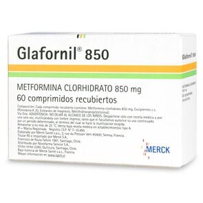 Glafornil Metformina 850 mg 60 Comprimidos Recubiertos - Merck