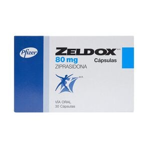 Zeldox Ziprasidona 80 mg 30 Cápsulas - Aspen farma