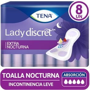 Toalla para Incontinencia Urinaria Nocturna Súper Absorbente largo 8 unidades - Tena