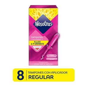 Product image of Tampón Regular con Aplicador Flujo Leve a Moderado 8 Unidades - Nosotras