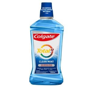 Total 12 Enjuague Bucal Antibacterial Clean Mint Zero Alcohol 1000 mL - Colgate