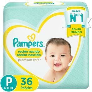 Premium Care Recién Nacido Pañales Desechables P 36 Unidades - Pampers