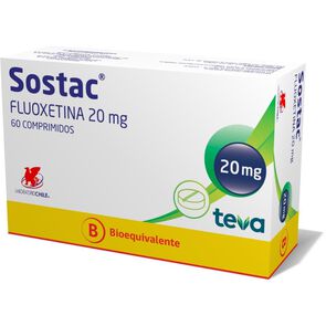 Product image of Sostac Fluoxetina 20 mg 60 Comprimidos - Chile recetario