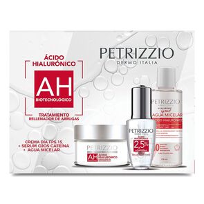 Tripack Ácido Hialurónico Crema + Contorno Cafería + Micelar - Petrizzio