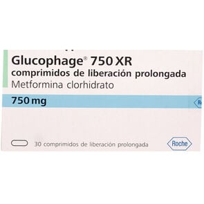 Glucophage 750 Xr Metformina 750 mg 30 Comprimidos - Merck