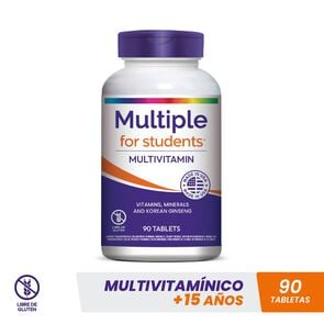 Multivitamínico Multiple for Students 90 comprimidos