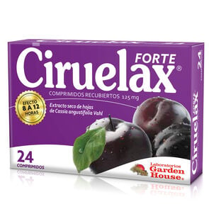 Ciruelax Forte Cassia Angustifolia 125 mg 24 Comprimidos - Garden house