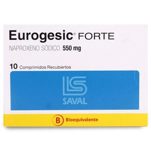 Eurogesic FORTE Naproxeno 550 mg 10 Comprimidos Recubiertos - Saval