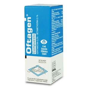 Oftagen Compuesto Gentamicina 0,3% Betametasona 0,1% Solucion Oftalmica 5 mL - Saval