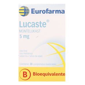 Lucaste Montelukast 5 mg 30 Comprimidos Masticable - Eurofarma