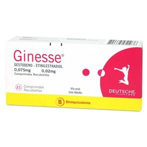 Ginesse Gestodeno 0,075 mg 21 Comprimidos Recubiertos - Deutsche pharma