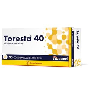 Toresta 40 Atorvastatina 40 mg 30 Comprimidos Recubiertos - Ascend