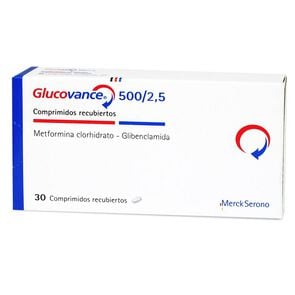 Glucovance Metformina 2,5 mg 30 Comprimidos - Merck