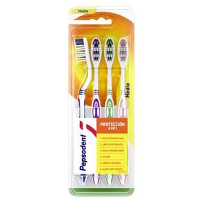 Pack de 4 Cepillos dentales Con Celdas Medias - Pepsodent