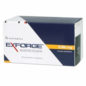 Product image of Exforge 5/80 Amlodipino 5 mg 56 Comprimidos Recubierto - Axon