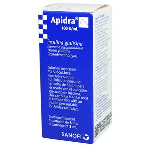 Apidra Insulina Glulisina 100 UI 1 Cartridge - Sanofi