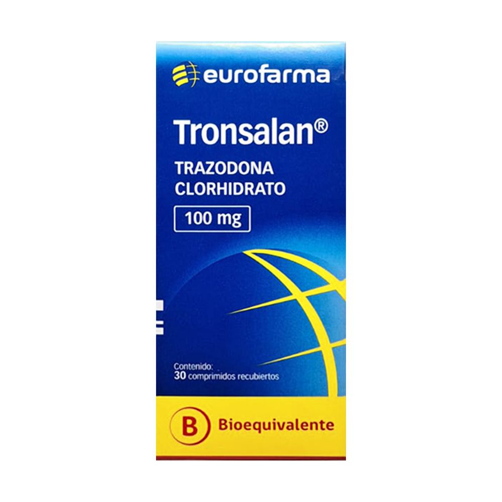 Product image of Tronsalan - Trazodona 100Mg 30 Comp Rec