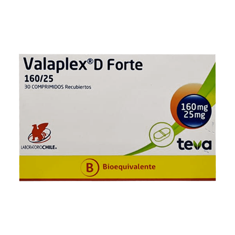 Valaplex D - Valsartán 160 mg / 25 Hidroclorotiazida Comp Rec