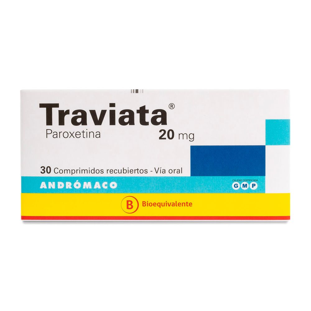 Product image of Traviata - Paroxetina 20 mg - 30 Comprimidos Recubiertos