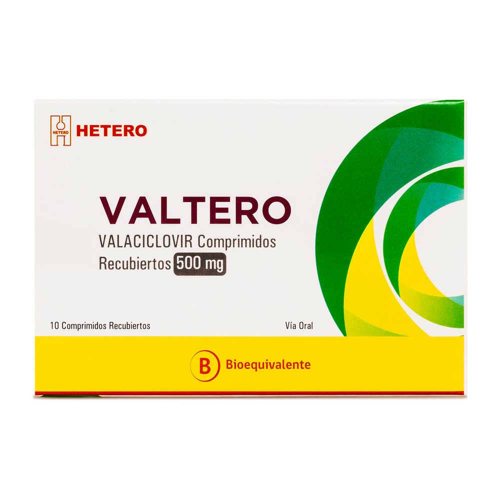 Valtero - Valaciclovir 500 mg 10 Comprimidos Recubiertos