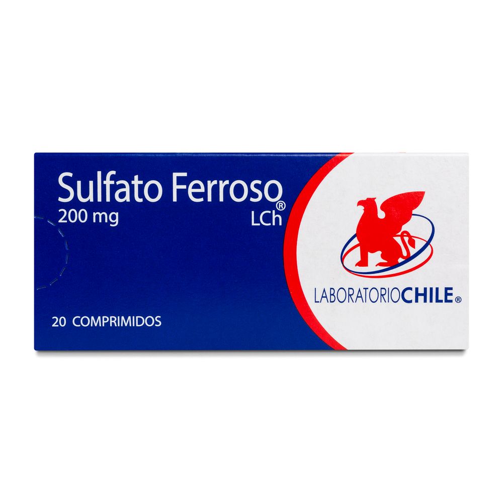 Sulfato Ferroso 200 mg 20 Comprimidos