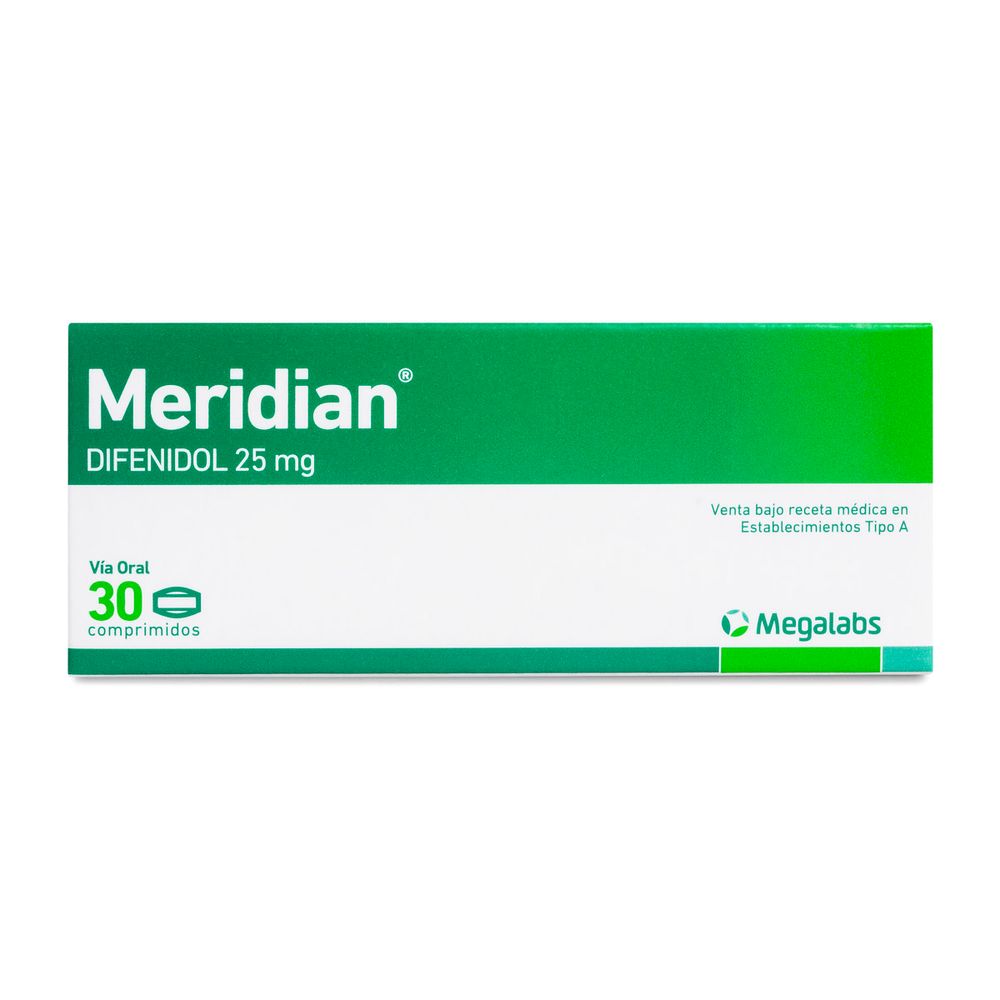 Product image of Meridian - Difenidol 25 mg - 30 Comprimidos