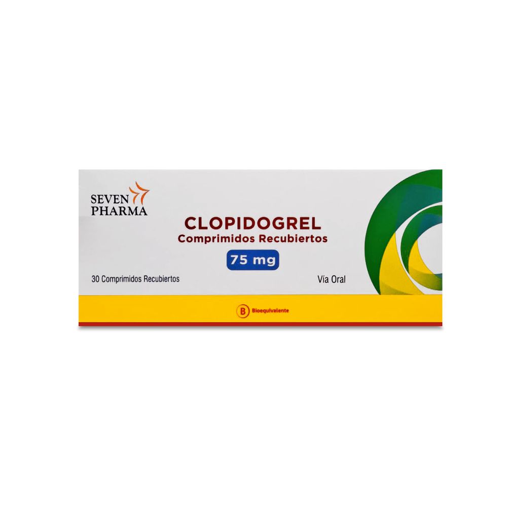 Clopidogrel 75 mg 30 Comprimidos Recubiertos