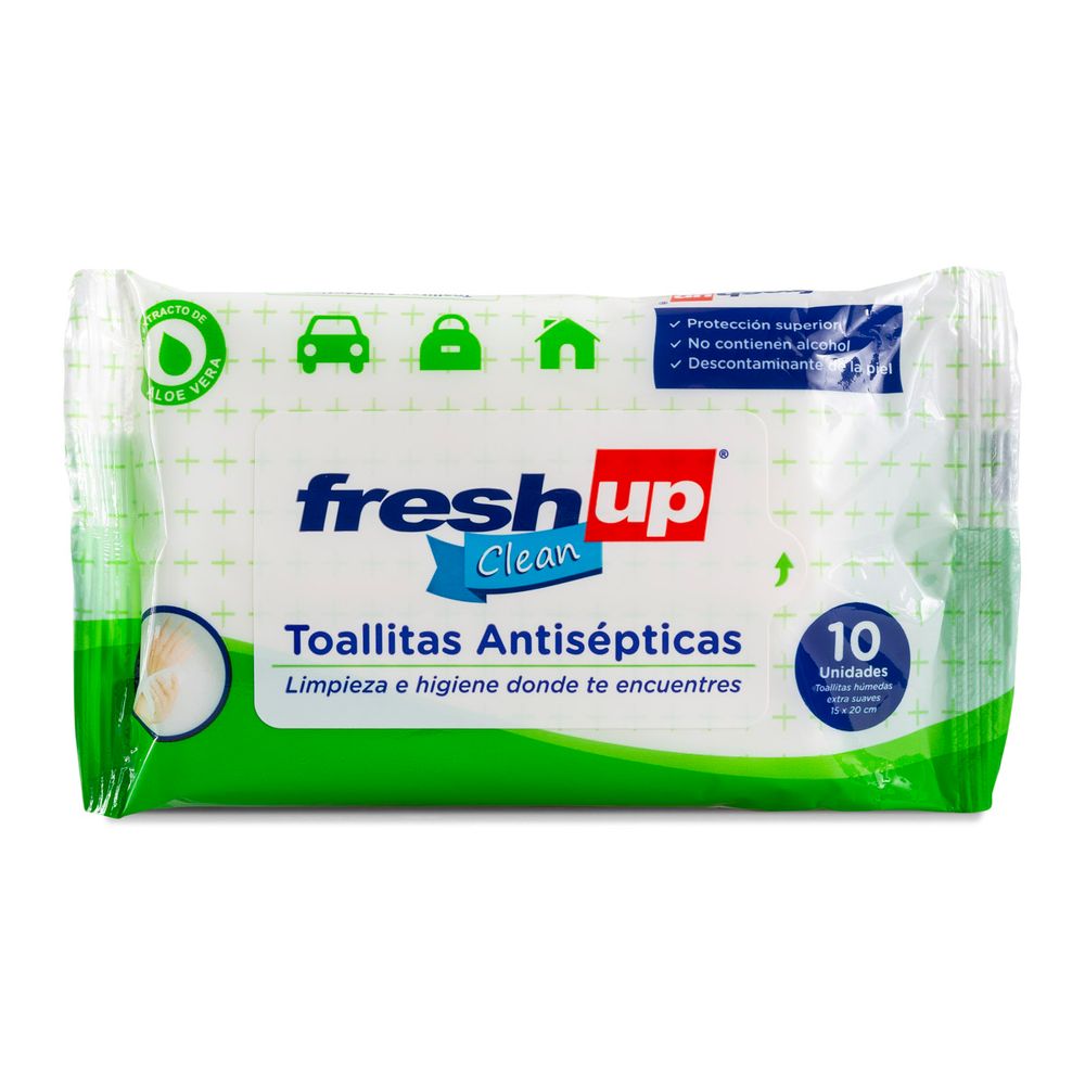 Fresh Up Clean - Toallitas Húmedas Antisépticas 10 Unidades