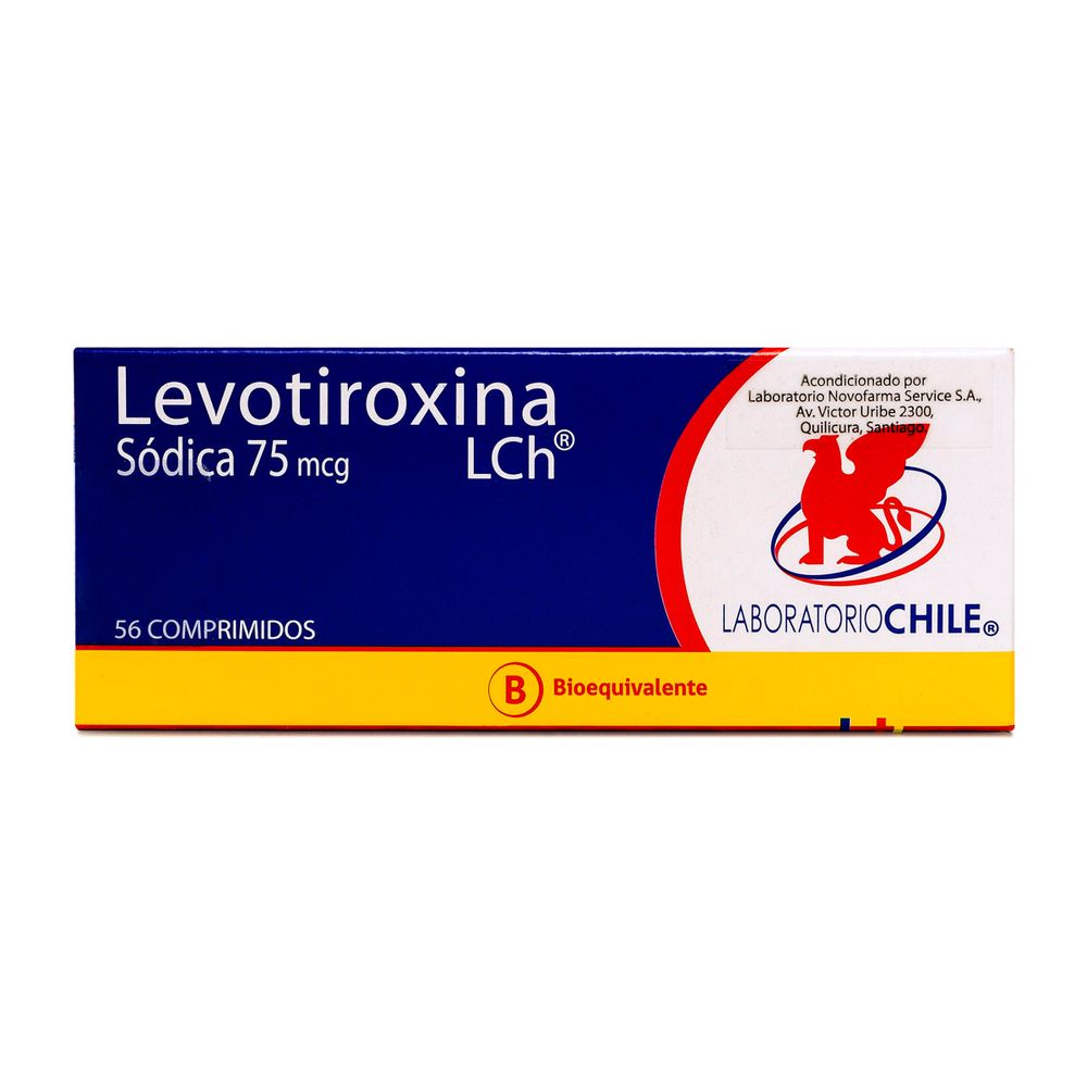 Levotiroxina 75 mcg - 56 Comprimidos