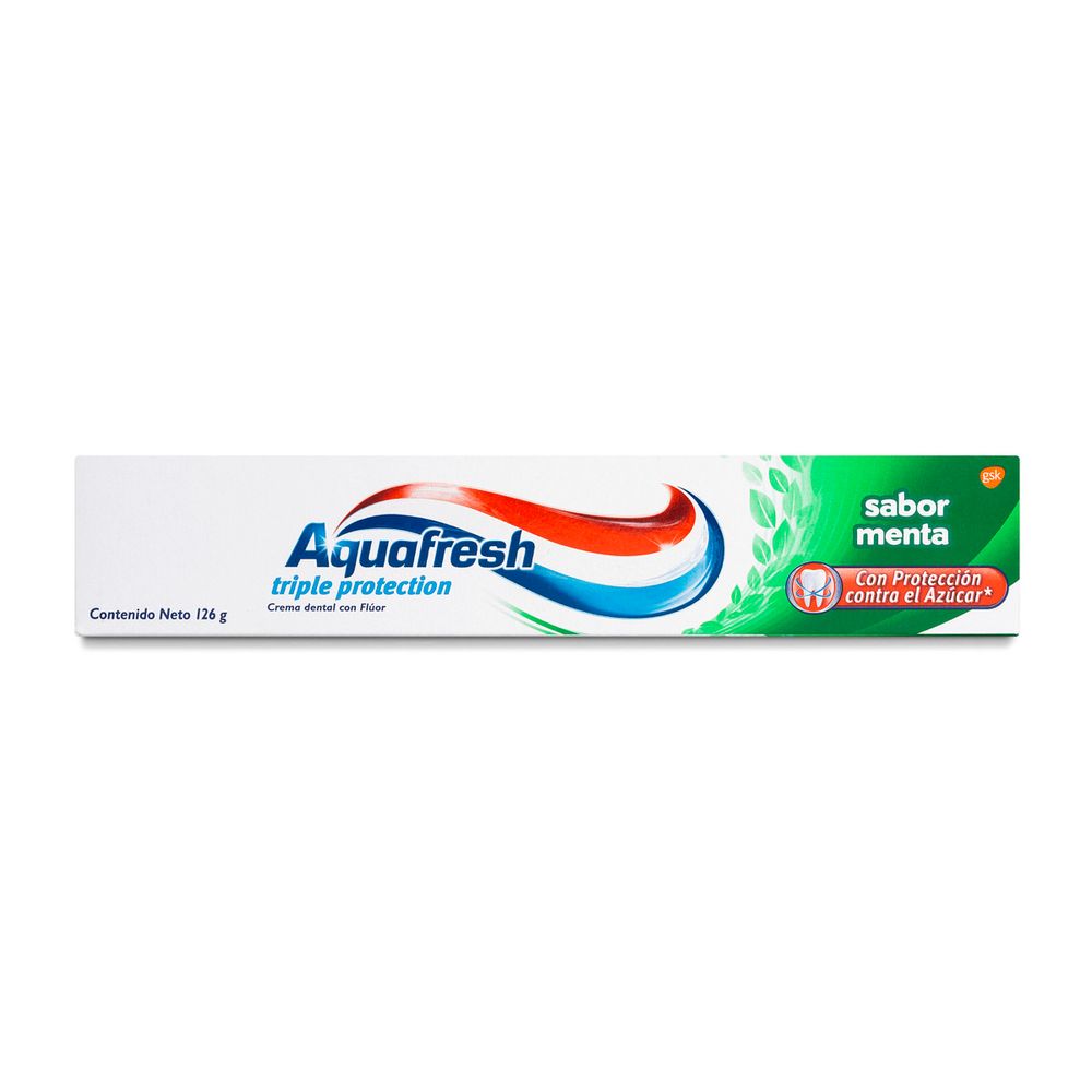 Aquafresh Triple Protección - Pasta Dental Con Fluor Sabor Menta 126 gr