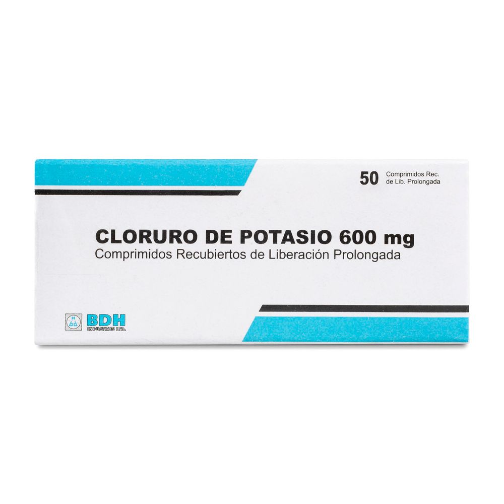 Cloruro Potasio 600 mg - 50 Comprimidos Recubiertos Liberación Prolongada