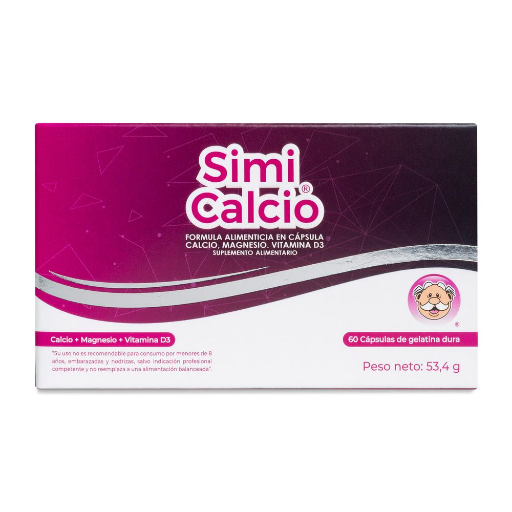 Simi Calcio - Calcio Forte / Magnesio / Vitamina D - 60 Comprimidos