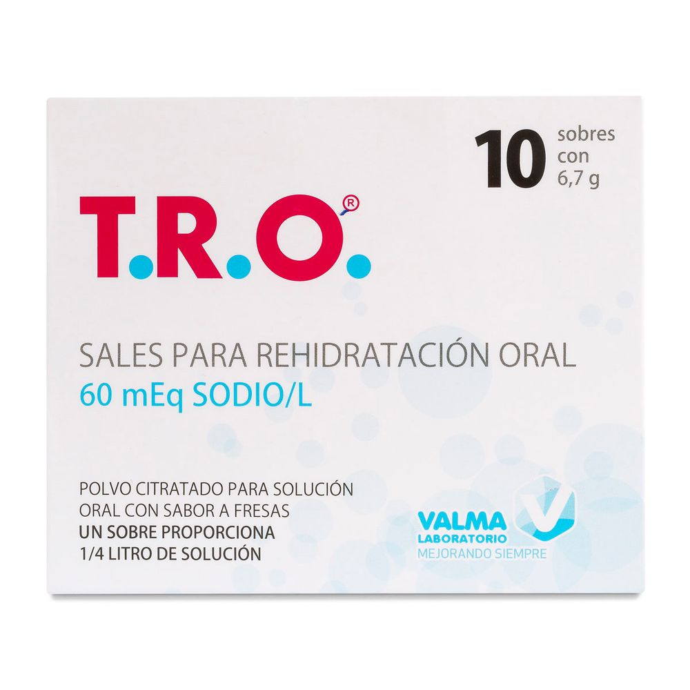 Product image of T.R.O. - Sales Para Rehidratacion 60 Meq / L - 1 Sachet Sabor Fresa