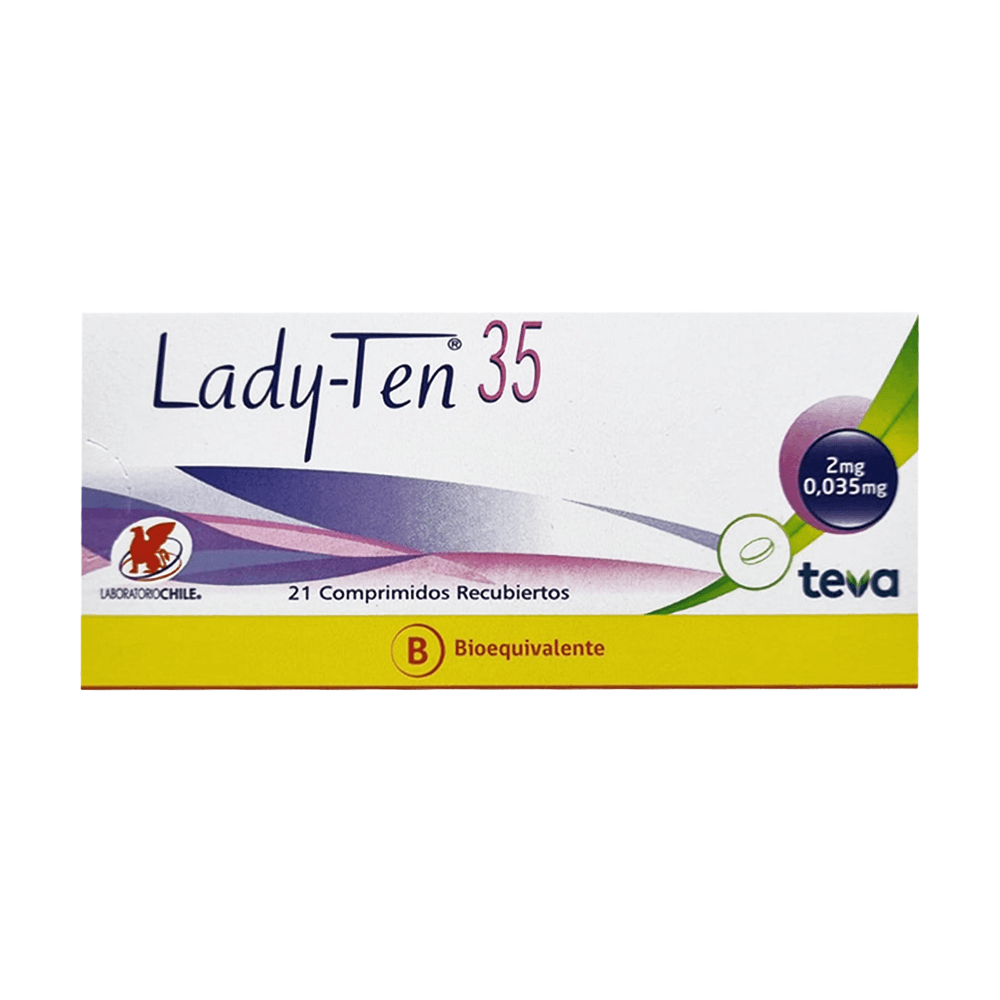 Lady-Ten 35 - Ciproterona acetato / etinilestradiol Comprimidos