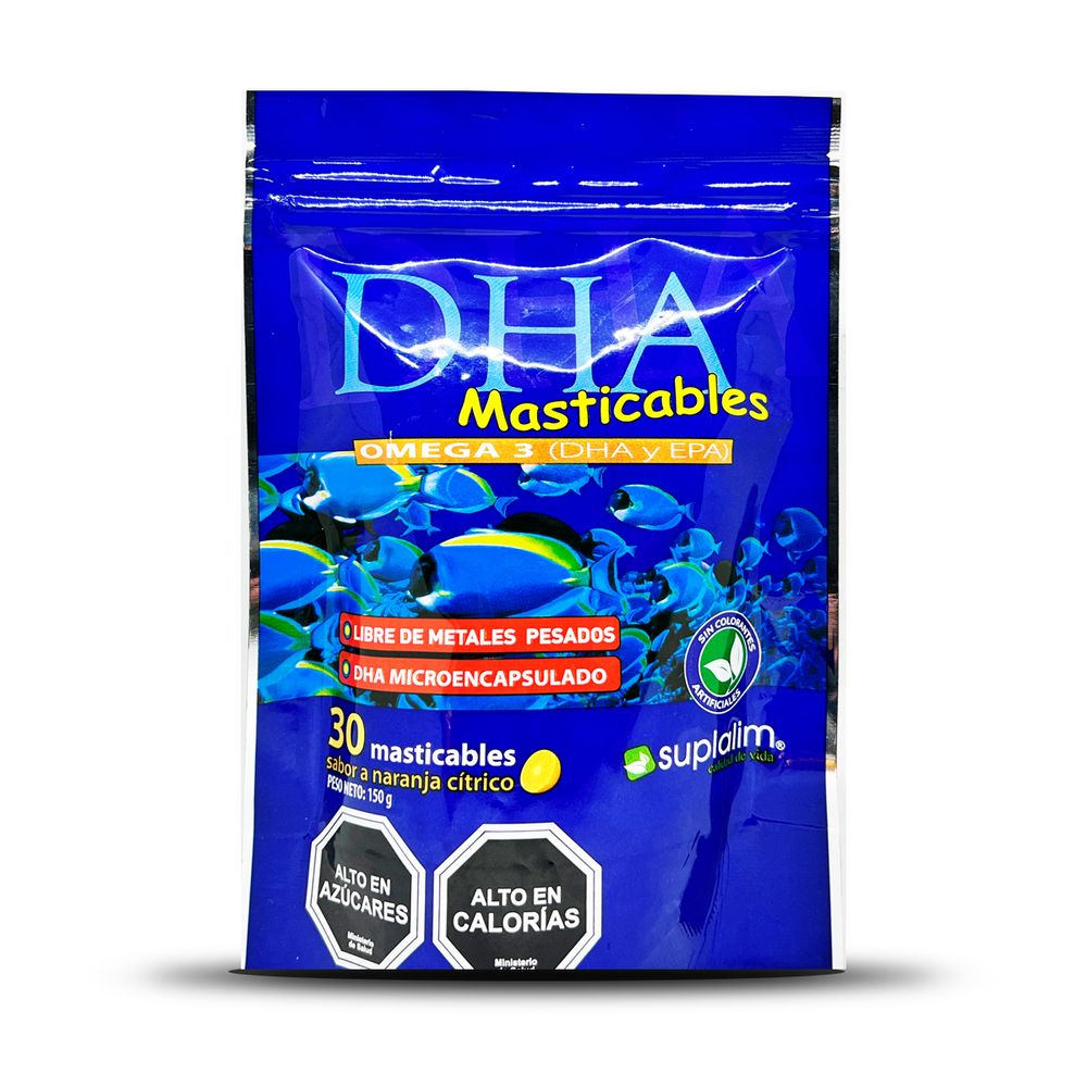 Dha masticables - Omega 3 (Dha y Epa) - 30 calugas masticables sabor naranja