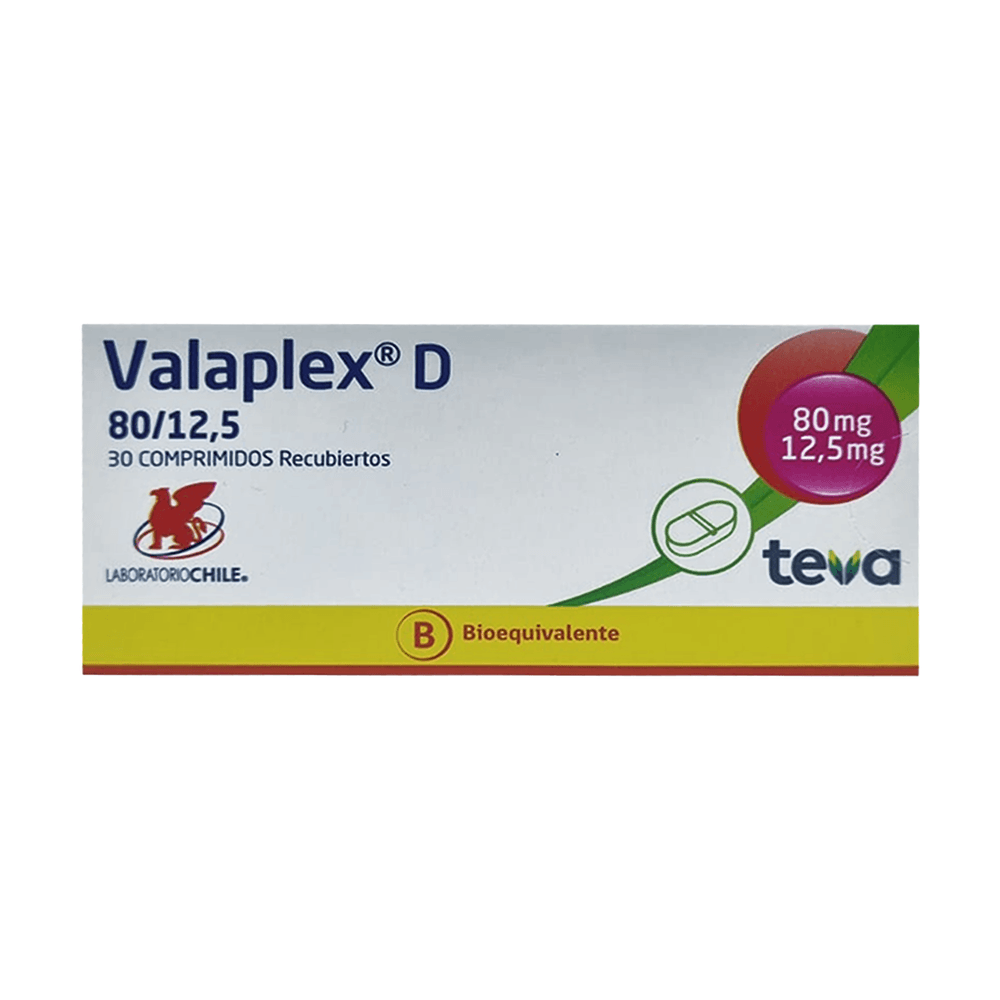 Valaplex D - Valsartán 80 mg / 12.5 Hidroclorotiazida Comp Rec