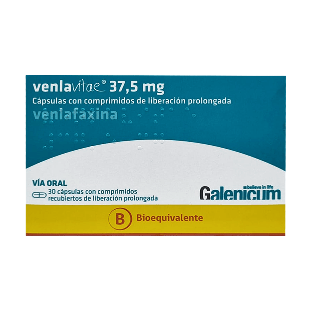 Venlavitae - Venlafaxina 37.5 mg -30 Comprimidos Recubiertos Lp