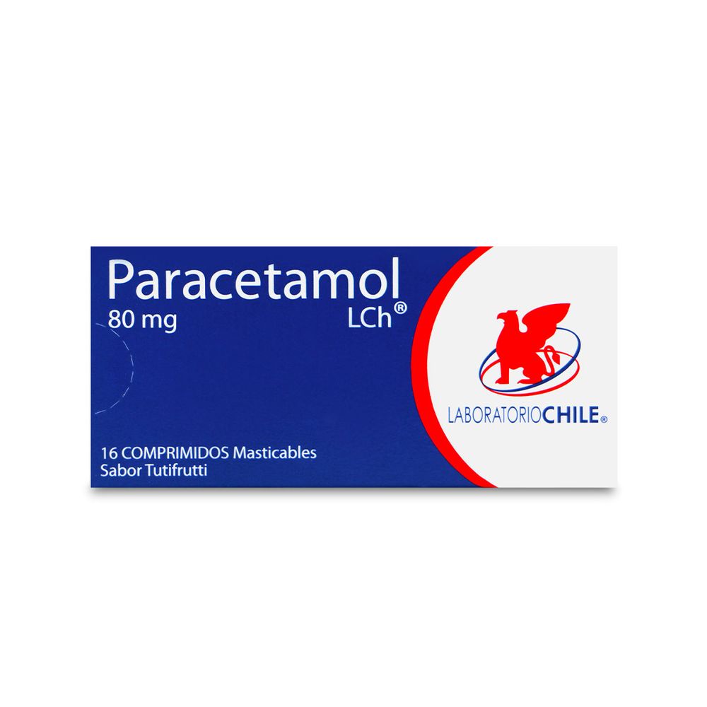 Product image of Paracetamol 80mg 16 Comp Mast sabor tutifrutti