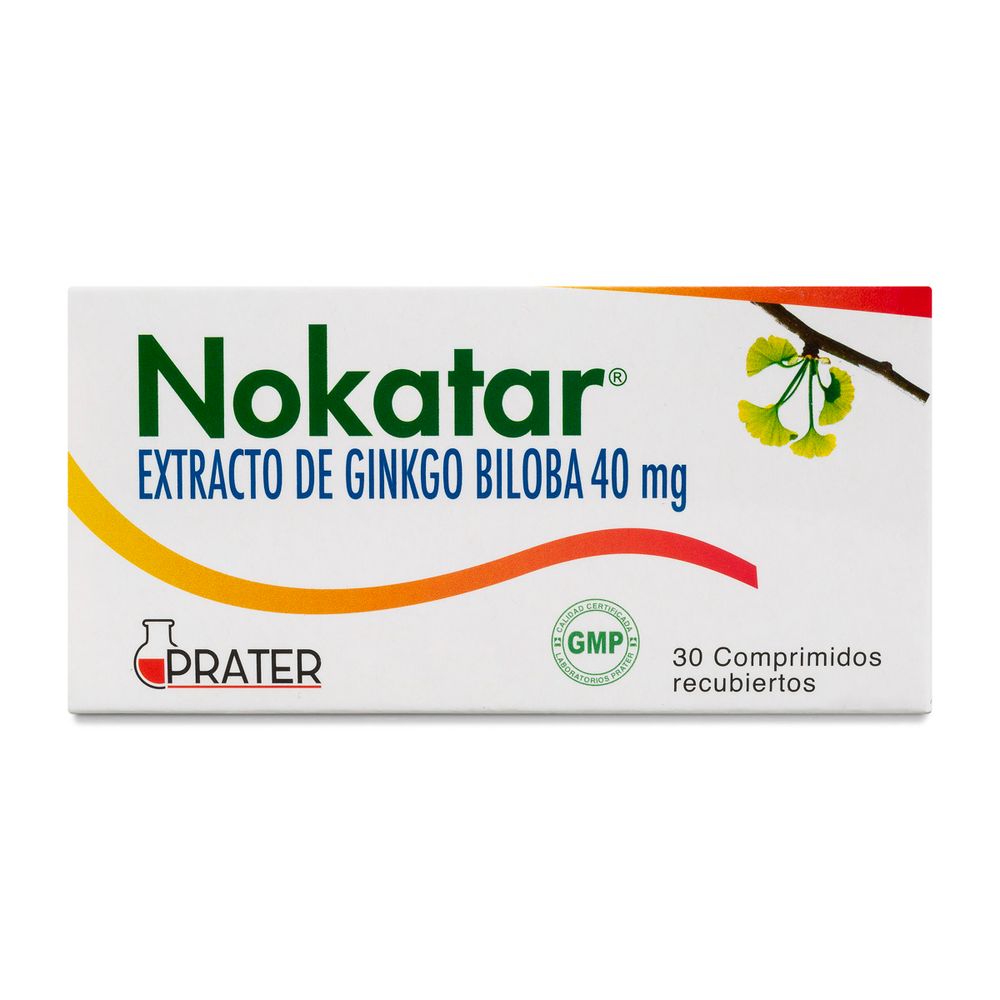 Nokatar - Ginkgo Biloba 40 mg - 30 Comprimidos