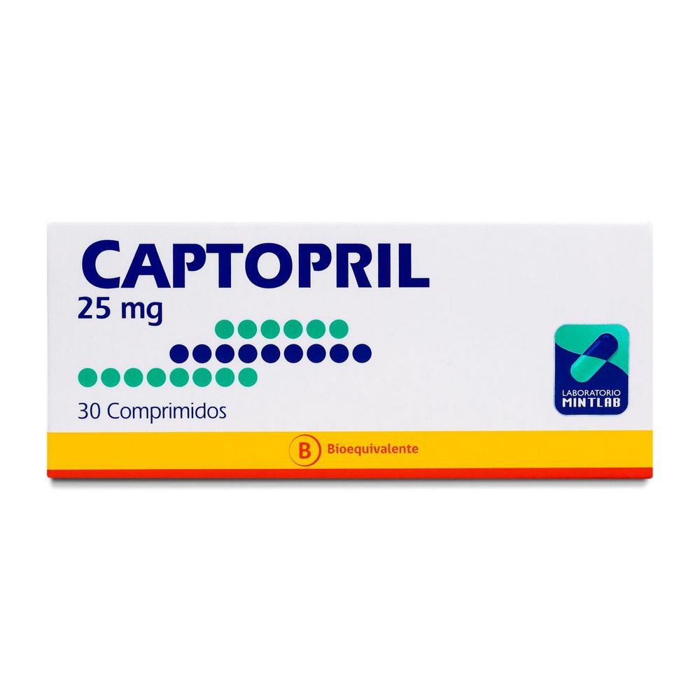 Captopril 25 mg 30 Comprimidos