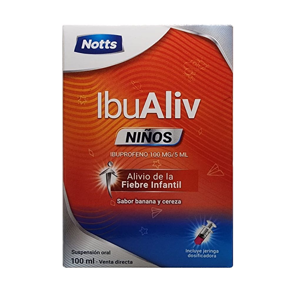 Ibualiv niños - Ibuprofeno 100 mg / 5 ml Jarabe Susp Oral 100 ml