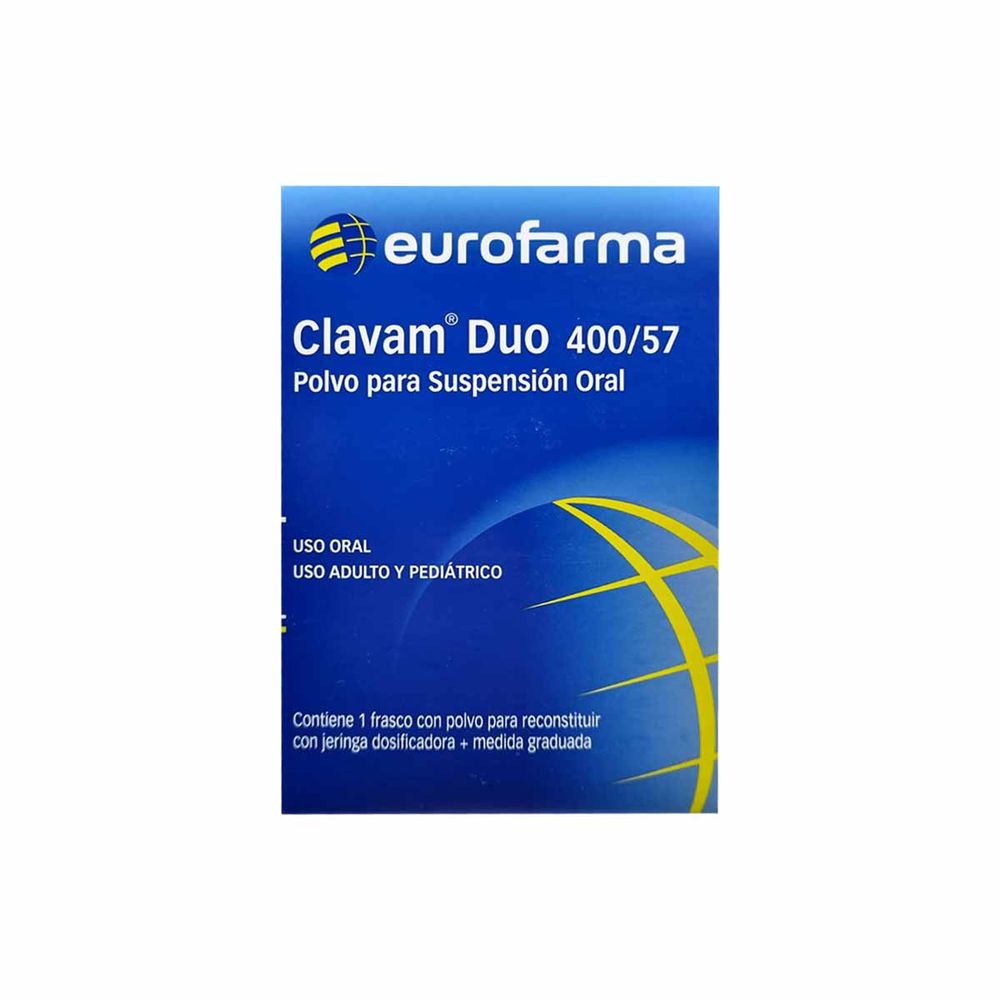 Product image of Amoxicilina + Ácido Clavulánico 400/57 Polvo para susp oral 70 ml