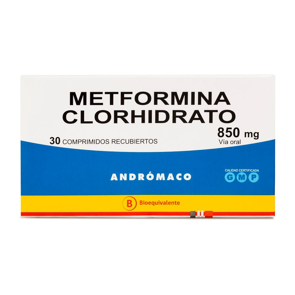 Metformina Clorhidrato - 850 mg 30 Comprimidos