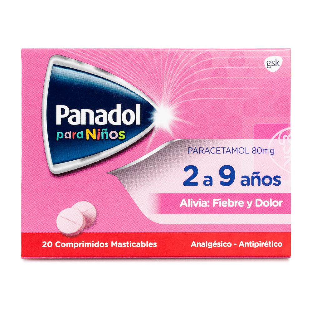 Product image of Panadol - Paracetamol 80 mg 20 Comprimidos