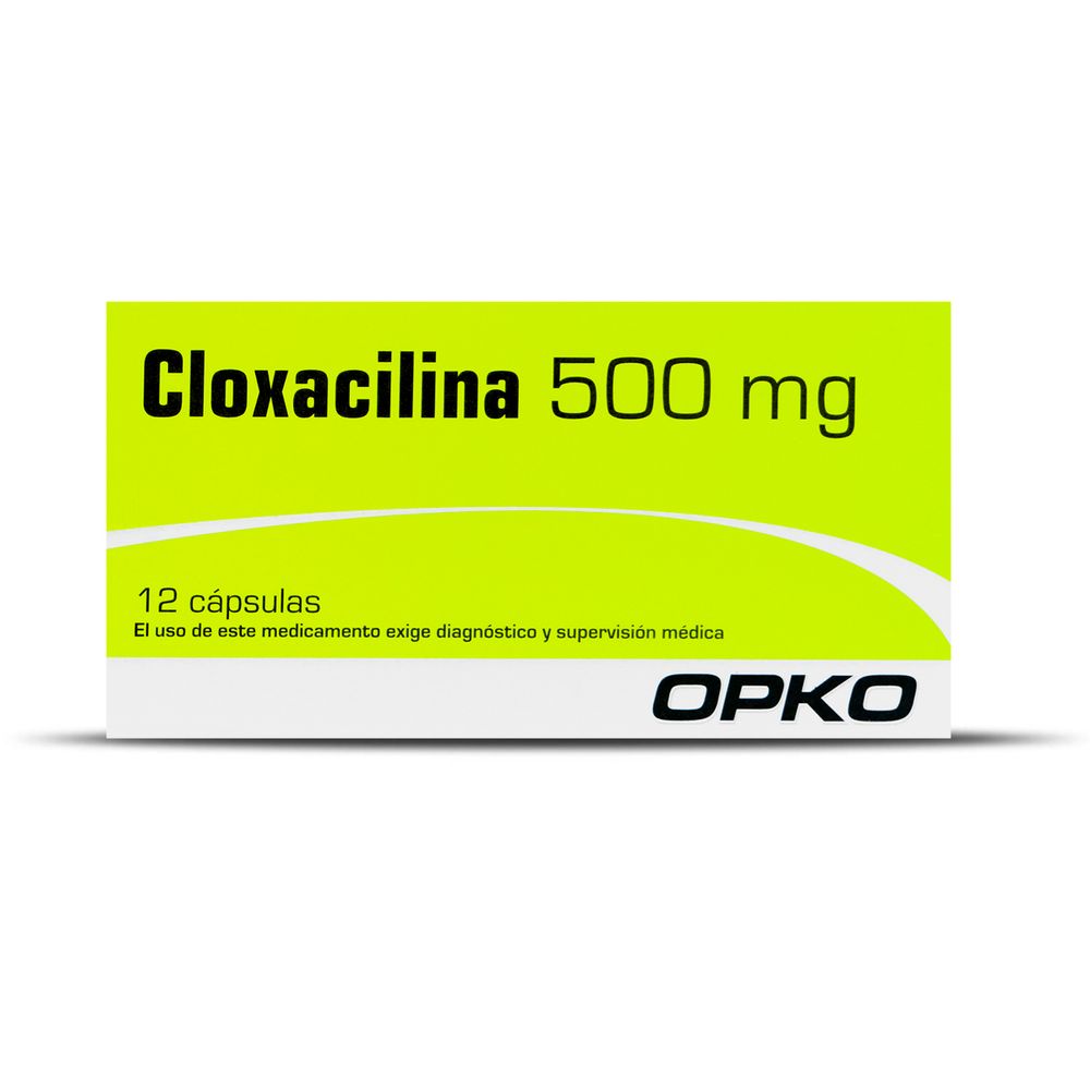 Cloxacilina 500 mg 12 Cápsulas