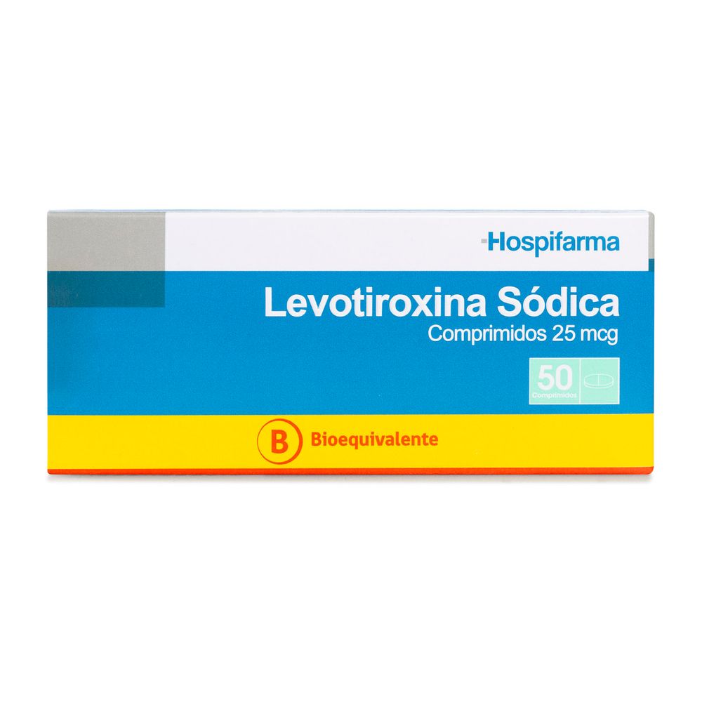 Product image of Levotiroxina Sódica 25 mcg - 50 Comprimidos