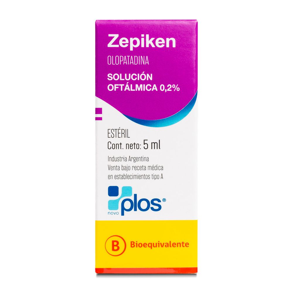 Product image of Zepiken - Olopatadina Clorhidrato 0.2% Solución Oftálmica 5 ml Frasco Gotario