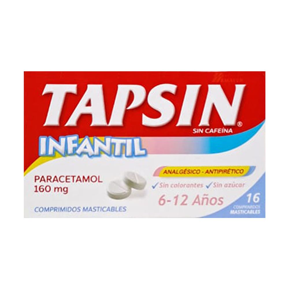 Product image of Tapsin Infantil 160 mg Comprimidos Masticables