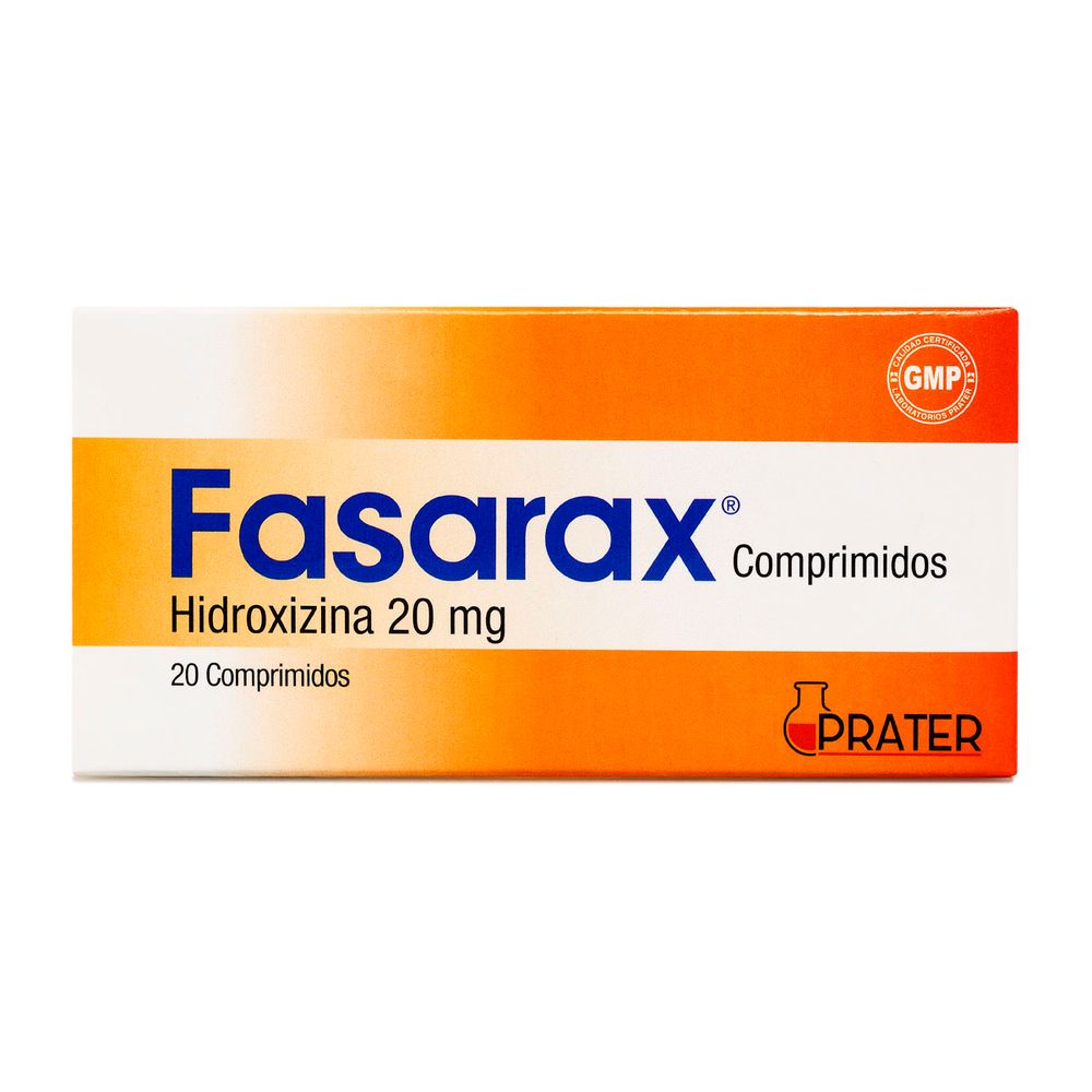 Fasarax - Hidroxizina 20 mg - 20 Comprimidos